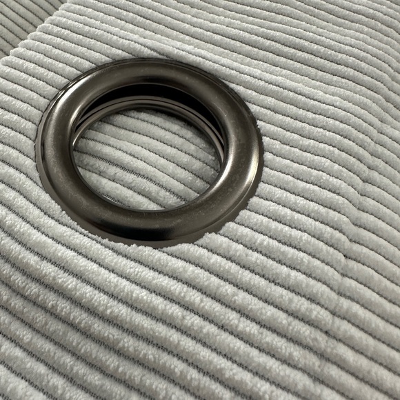 UGG Cori 95” x 42” corduroy curtain panel (set of 2) in Snow Grommet, Blackout - Picture 7 of 8